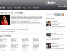 Tablet Screenshot of liederlobby.ch
